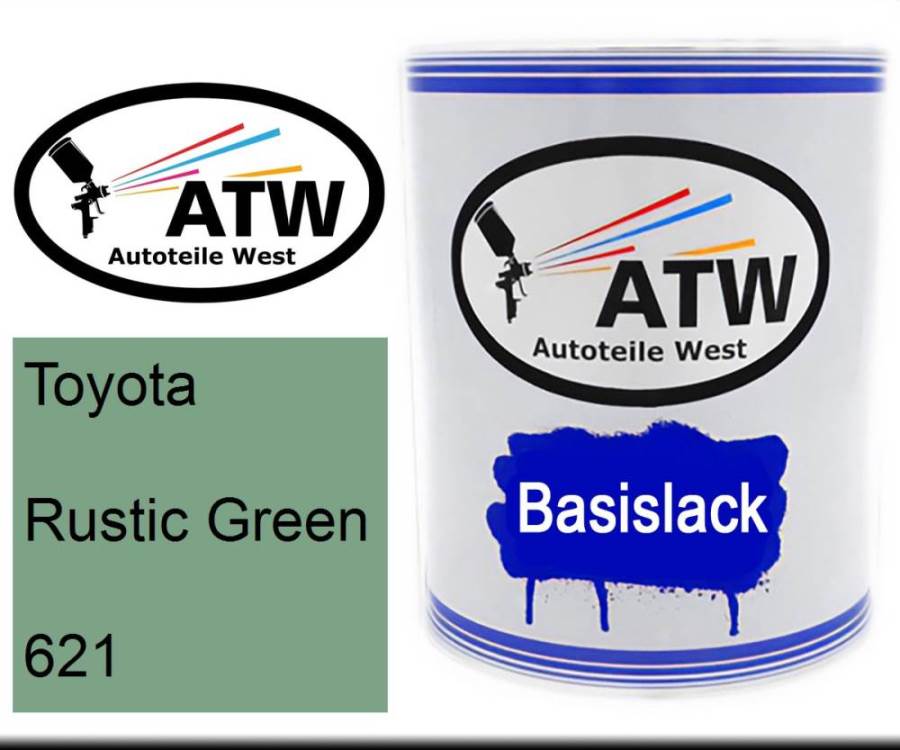 Toyota, Rustic Green, 621: 1L Lackdose, von ATW Autoteile West.